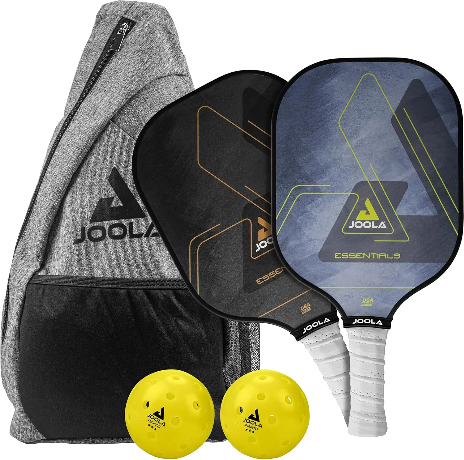 

Наборы для пиклбола - ракетки Agassi или Essentials, поверхность из стекловолокна/карбона, одобрены для игры с мячами и сумкой.