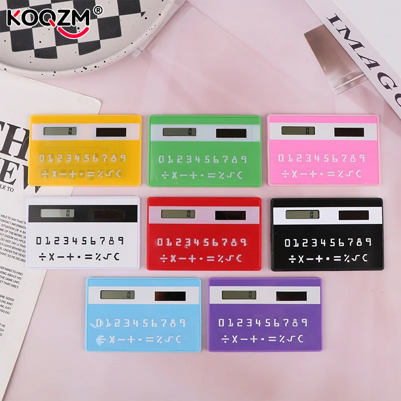 

Compact 8-Digit Solar Calculator for Students: Slim, Portable School Math Calculator Toy