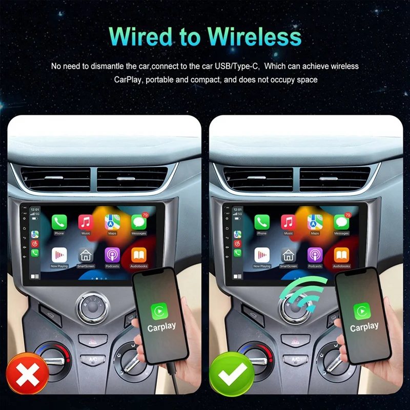 Wireless Carplay Adapter Android Auto Car Smart TV Box Wireless Carplay External Module