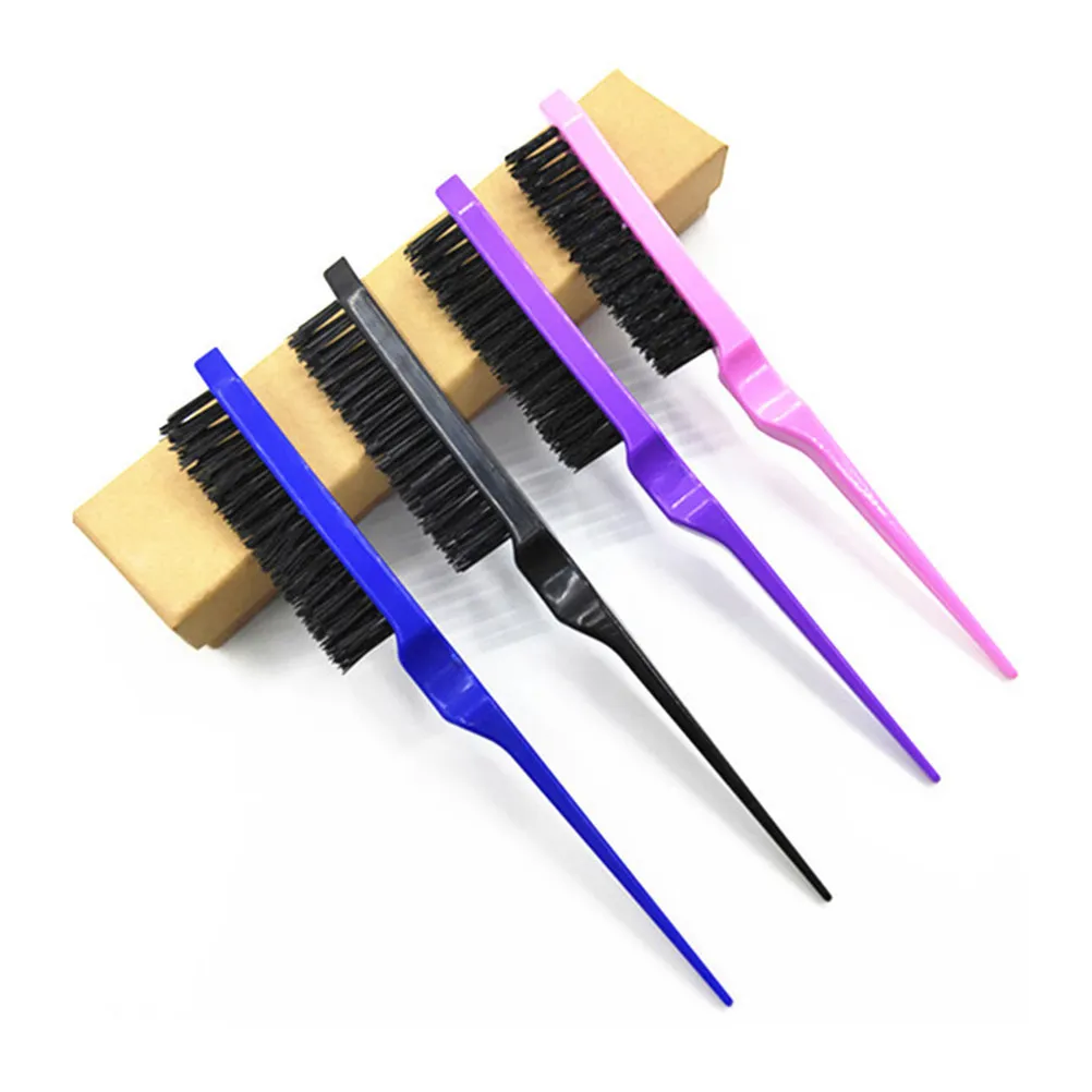 6Pcs Hair Comb Set for Women Curly Hair Detangling Scalp Massage Comb Three Rows Bristle Anti Static Lightweight Portable Gift