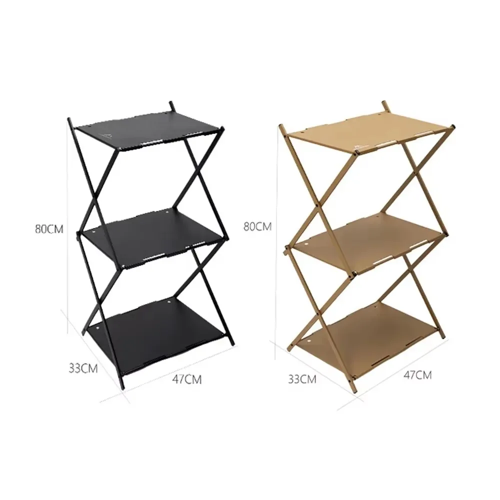 Outdoors Foldable Table Shelf Stainless Steel Mesh Table Camping Equipment  Portable Traveling Picnic Furniture Dual-Use Tables