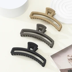 Hot Matte Solid Nude Color Hair Claw Clips Elegant Large Size Hair Claw Clamp Woman Girls Daily Hair Accessories