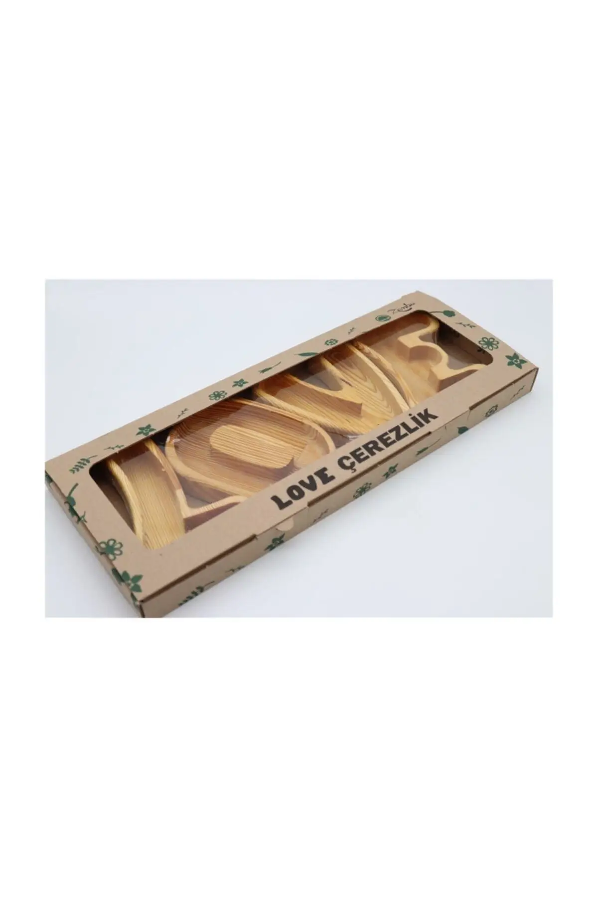 

Love Wooden Snack Tableware Appetizer Dishes Decorative Trays Natural Wooden Kitchenware Appliences and Presentation