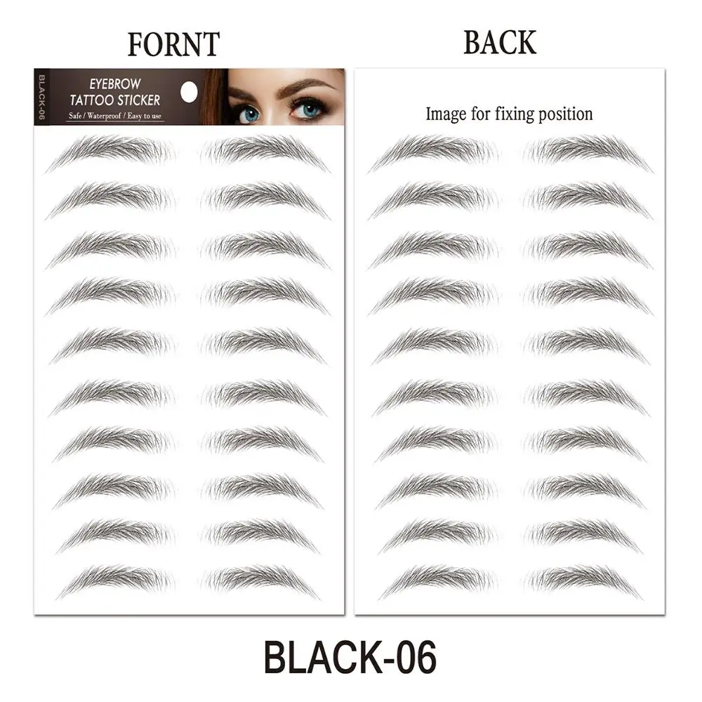 Women Fashion Eyebrow Color Authentic Brow Eyebrow  Sticker Eyebrow Stencil False Eyebrows Brow