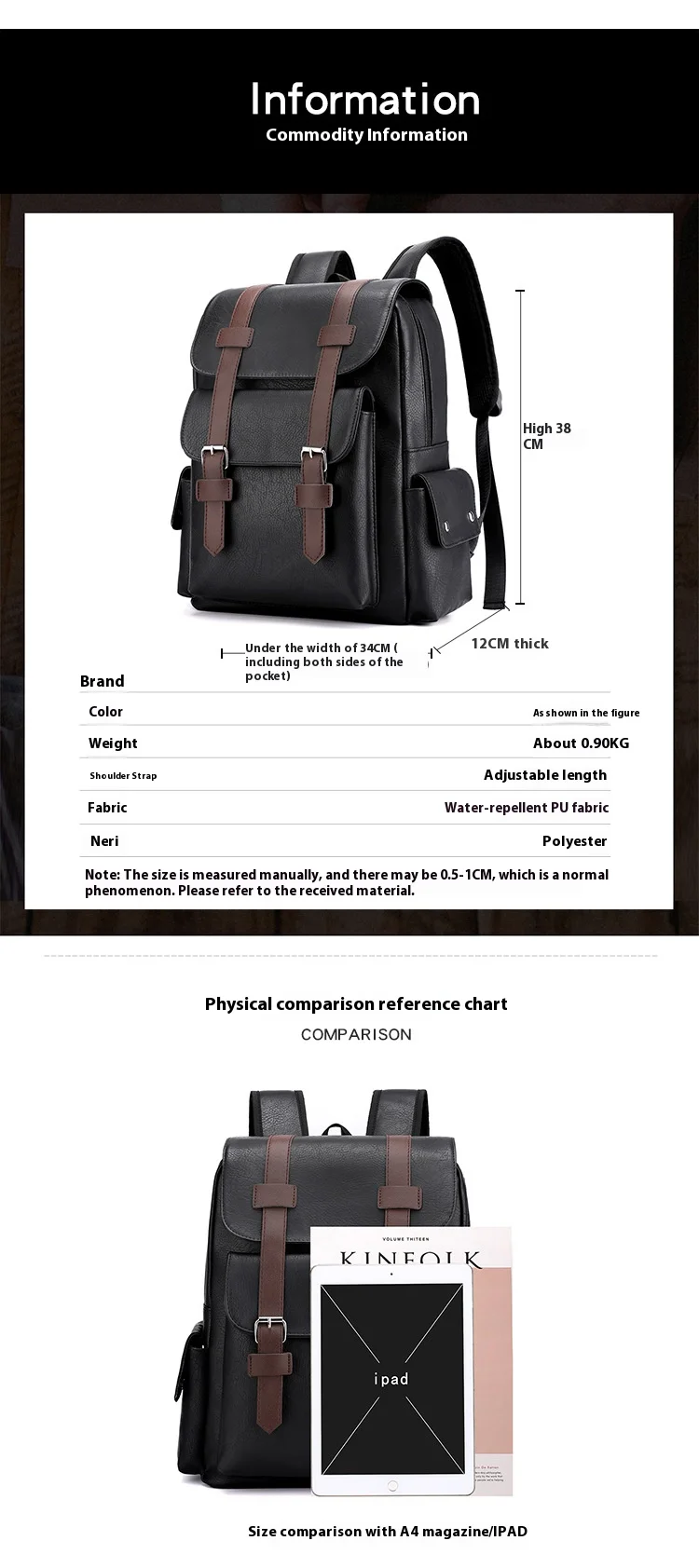 Large Laptop Backpack for Mens PU Work Back pack Travel Backpack Business Back Pack College Computer Backpack for Womens