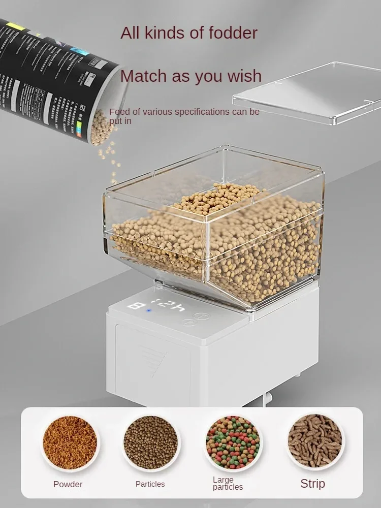 Automatic timed feeder  intelligent fish feeder for small household timed feeding of aquarium for ornamental fish and turtle