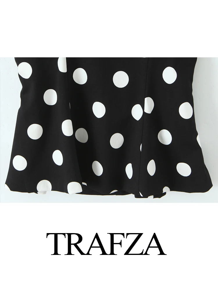 HH 2025 Woman Elegant Black Polka Dot Backless Bow Design Neck Halter Vest Tops Women Summer Sexy Sleeveless Backless Tops