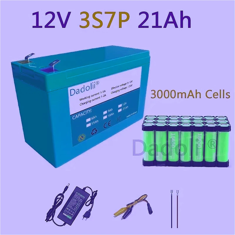 

2025 new spray 12V21Ah built-in high current 30A BMS 18650 lithium battery pack, suitable for electric vehicle battery 12.6V cha