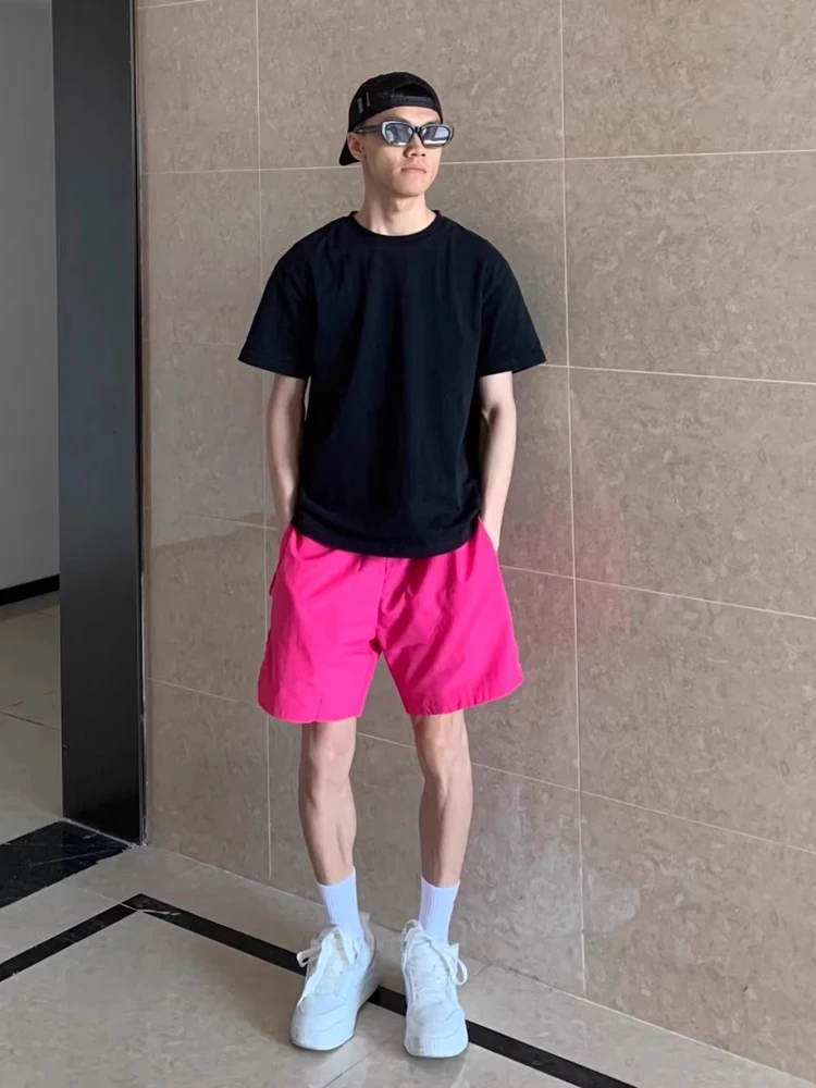 

Qui Dry Ice Silk orts Мужские летние уличные пляжные брюки для бега Fitn Спортивные orts Дышащее легкое полиэфирное волокно