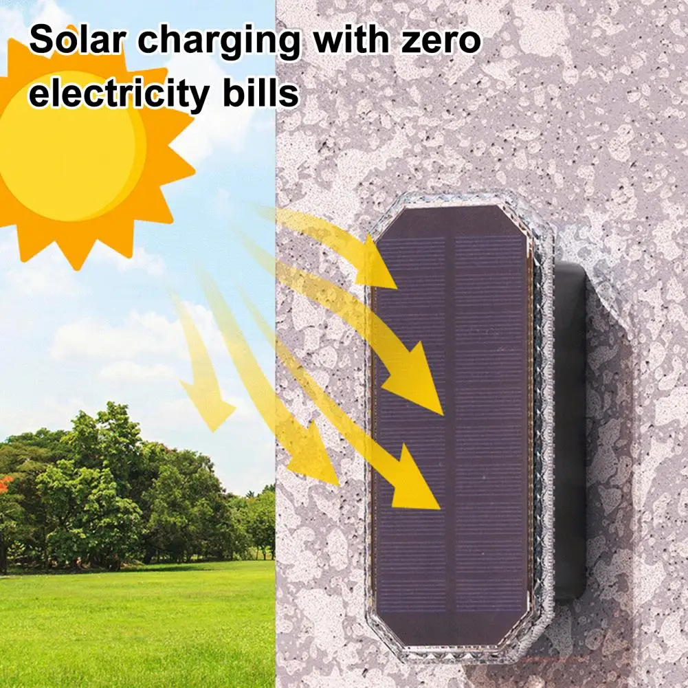 Solar Wall Washer Solar Wall Light Outdoor Waterproof Bi-directional Solar Fence Lights with Rgbw Dynamic Cycling Up for Patio