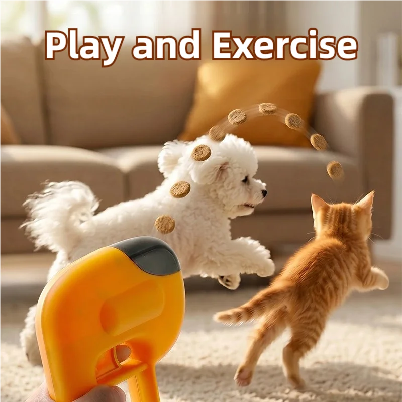 New Pet Food Leak Device, Large-Capacity Freeze-Drying Launcher, Indoor and Outdoor Fun Game, Suitable for Both Cats and Dogs
