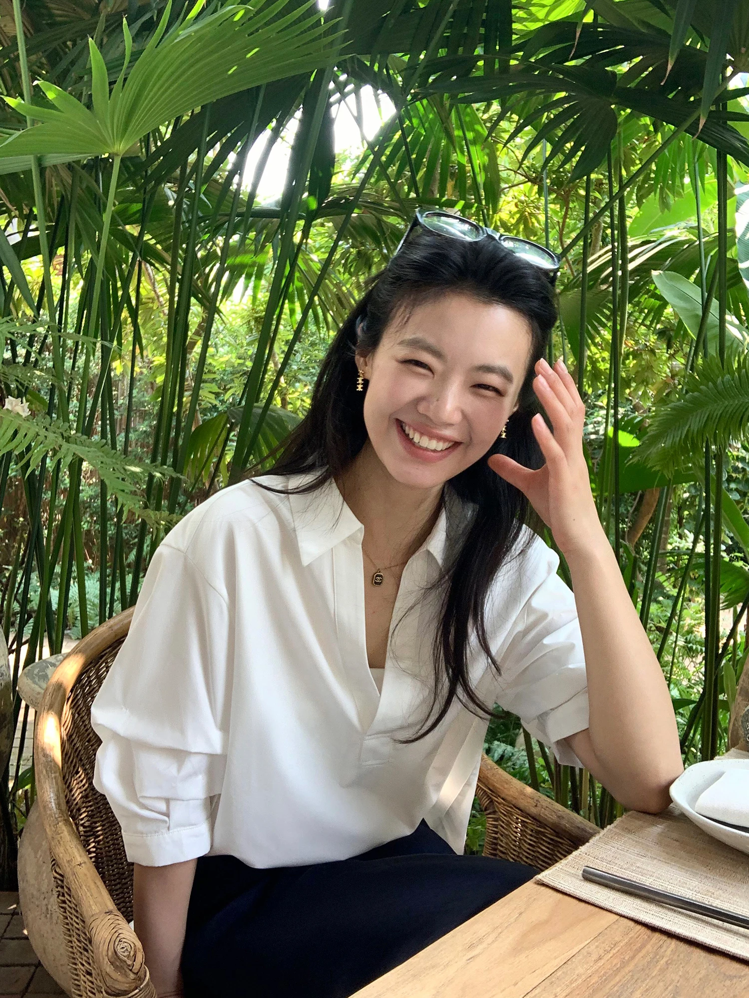 

Pusumede Casual Loose Women's Shirt V-Neck Short Sleeve Polyester Blend Comfortable Commute Fashionable Business Casual