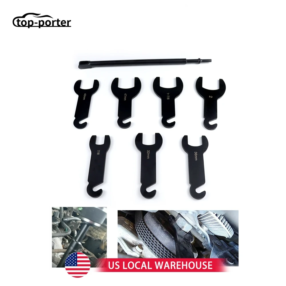 

43300 Набор пневматических ключей сцепления вентилятора, инструмент для снятия, инструмент для позиционирования, подходящий для Ford, Chrysler, GM, прочный черный