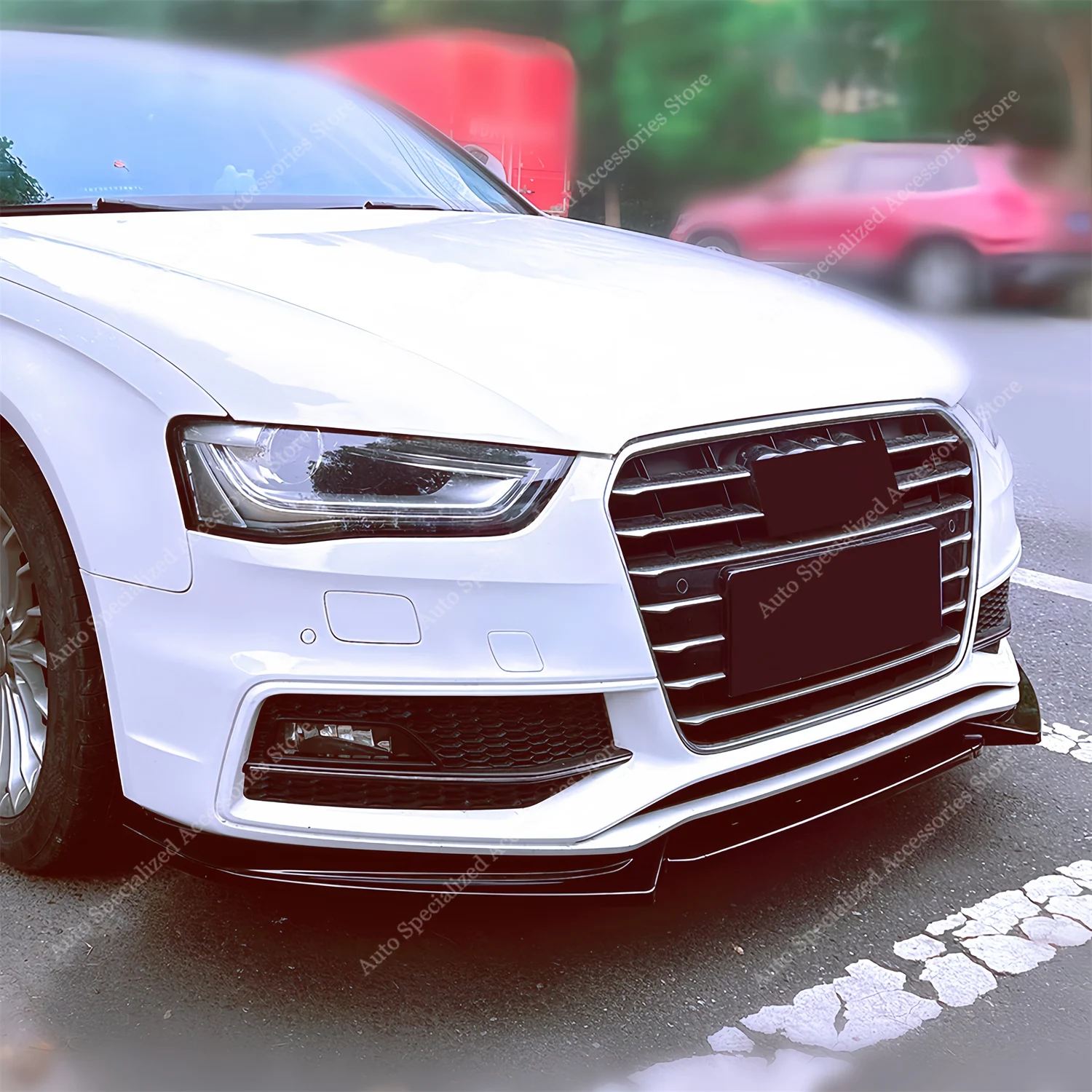 

Front Bumper Lip Spoiler Splitter Diffuser Blade Canards For Audi S4 B8.5 8K A4 S-line 2012-2016 Facelift Styling Bodykits