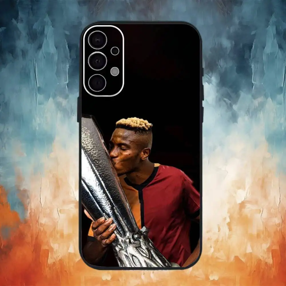 حافظة هاتف فيكتور أوسمين لكرة القدم لهاتف سامسونج S25، S24، S21، S22، S23، S30، Ultra، S20، Plus، Fe، Note، 10,9,5G غطاء أسود #2