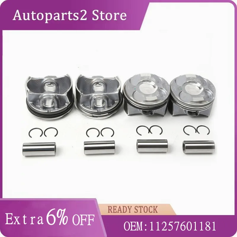 

11257601181 WG1261177 8744480000 11257601077 07119903463 4pc PISTON & RING Set for MINI Cooper Countryman Paceman N13 N18 Engine