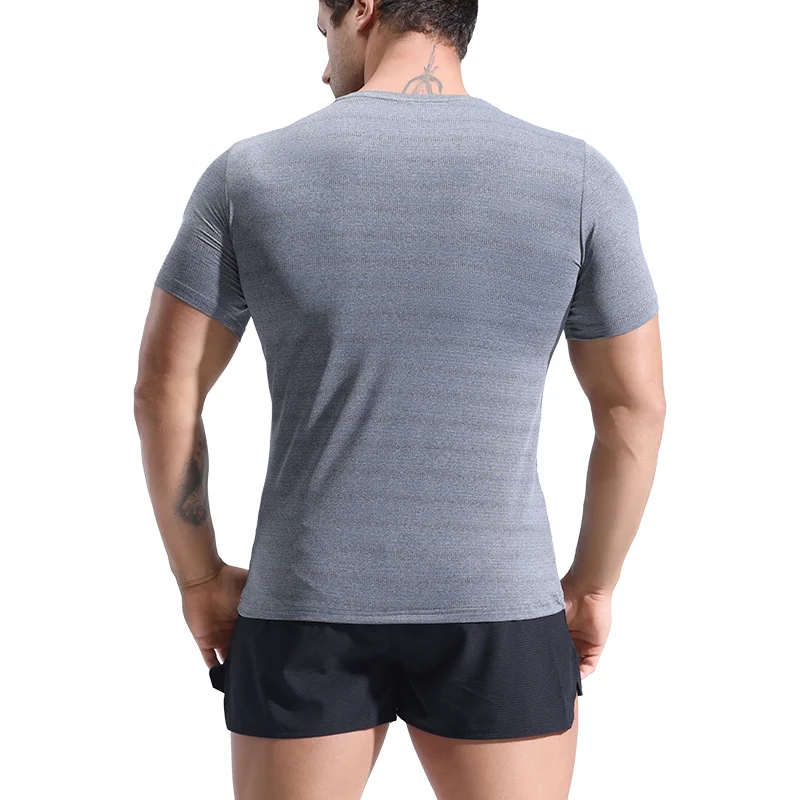 Summer Gym Shirt Sport T Shirt Cation Men's Clothing Quick Dry Running Shirts Men Workout Tees Fitness Tops Short Sleeve T-shirt