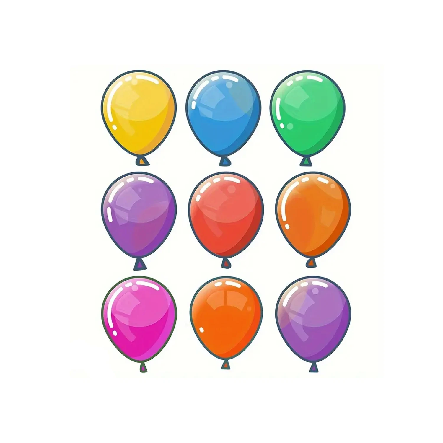 18pcs Colorful Balloon Cut-Out Cards, 5x6 inches, 9 Colors, Birthday Announcement Board Decor, Classroom Signage