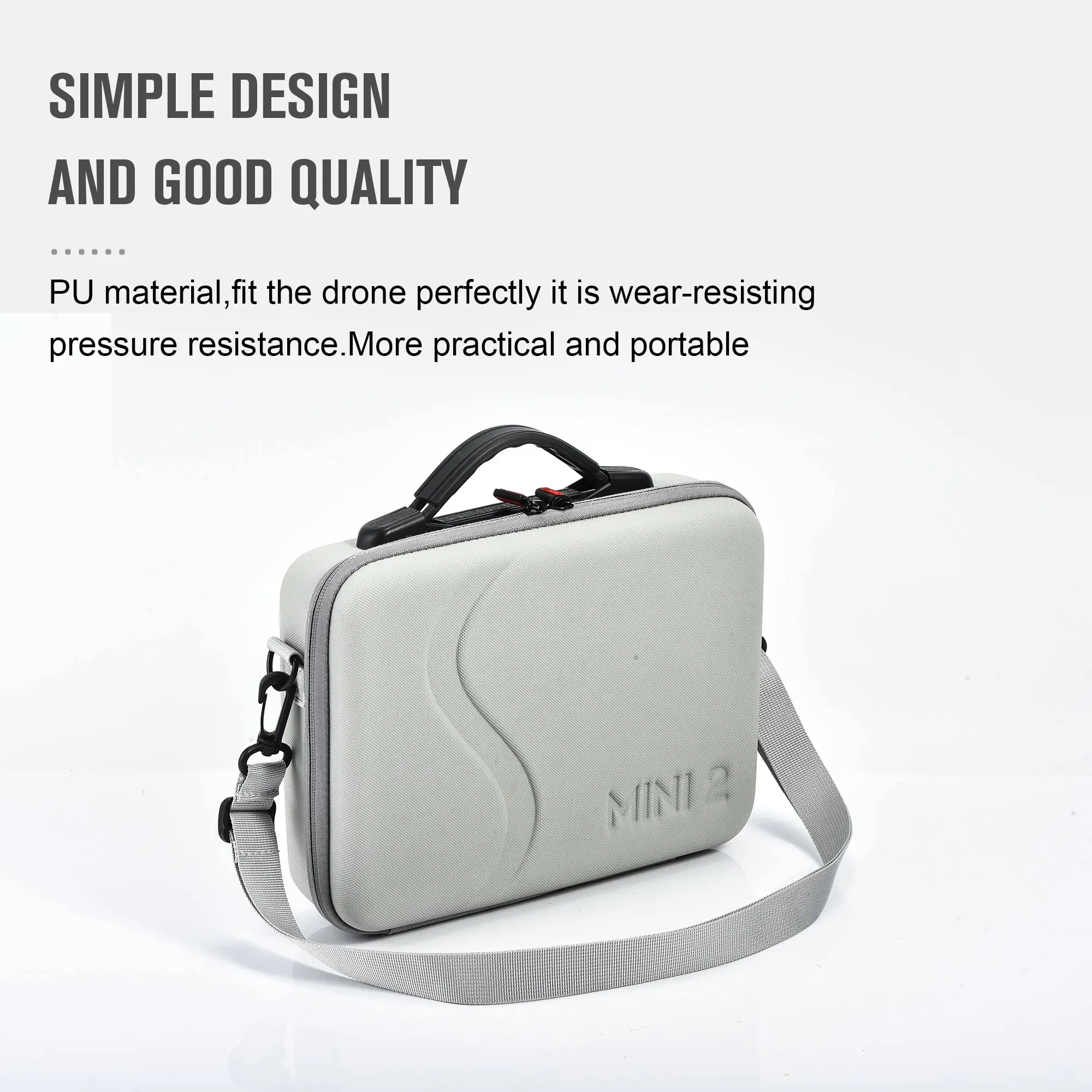 For DJI Mini 2 Carrying Case PU Leather Storage Bag Waterproof Box Portable Travel Shoulder Bag Mini 2 SE Drone Accessories