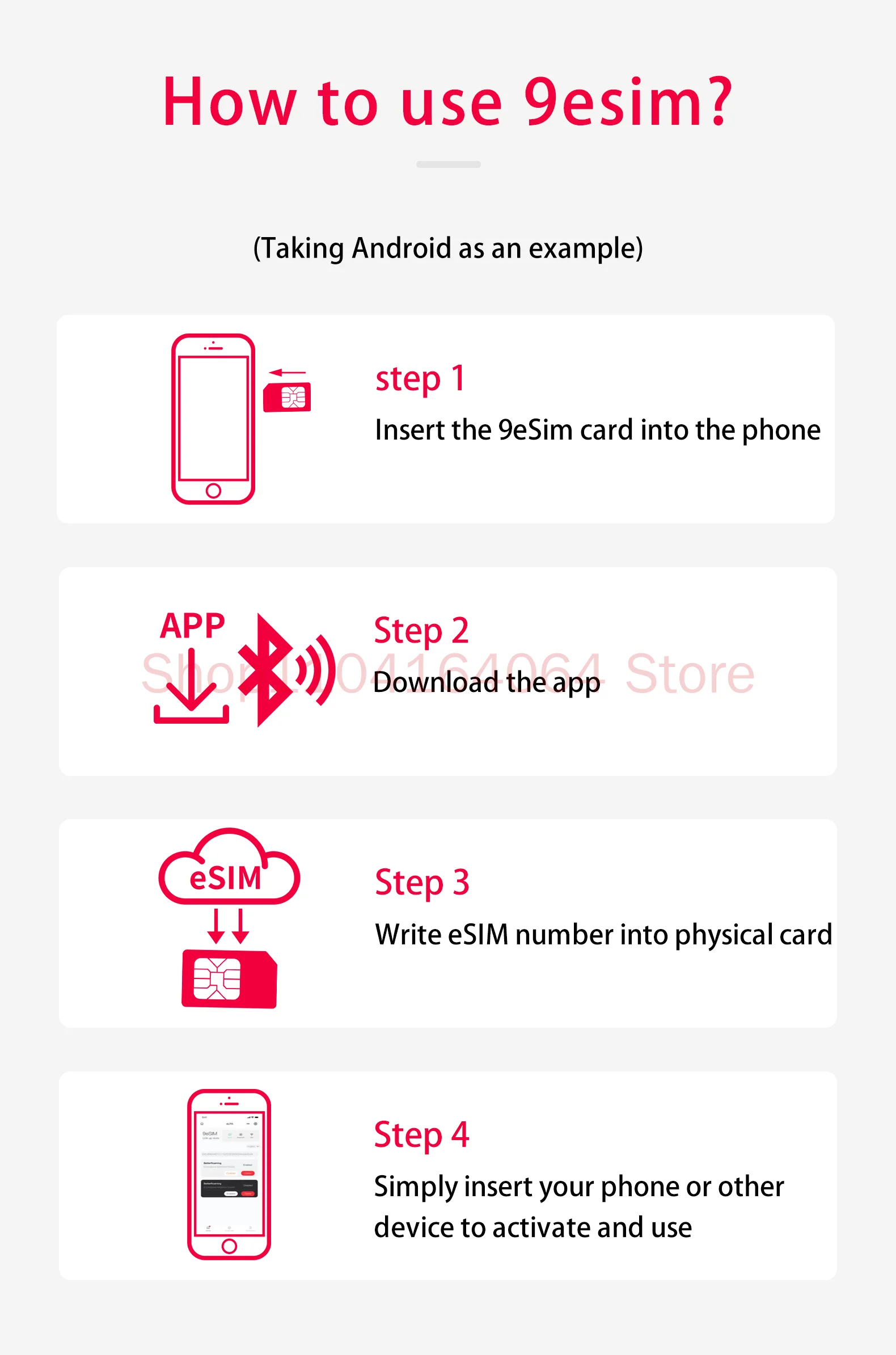 9eSIM V3 متوافق مع Android وIOS IPhone، مع وظيفة إدارة الأرقام القابلة للتحويل على IOS