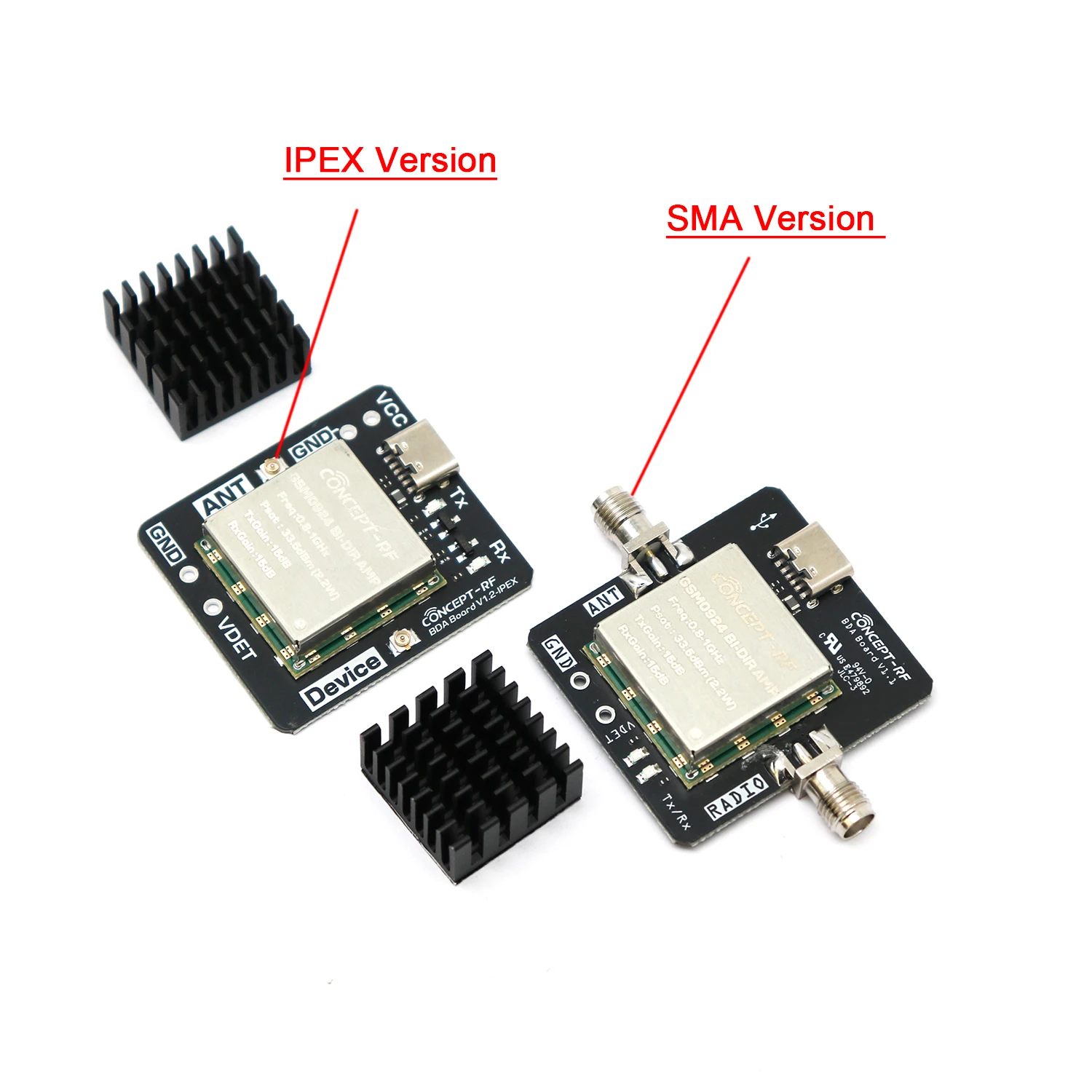868Mhz 915Mhz 2W Bidirectional Amplifier 800-1000MHz Receiver Transmitter Signal Booster FOR HMA LORA Helium Miner Drone RF Amp