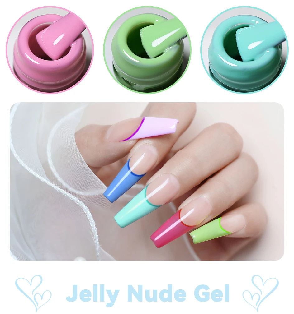 Clou Beaute 10-teiliges Buntes Gel-Nagellack-Set Nude Rot Rosa Braun Farbiger Gel-Lack Semi-Permanente Nagelkunst Vernis Maniküre-Sets – Detail 24