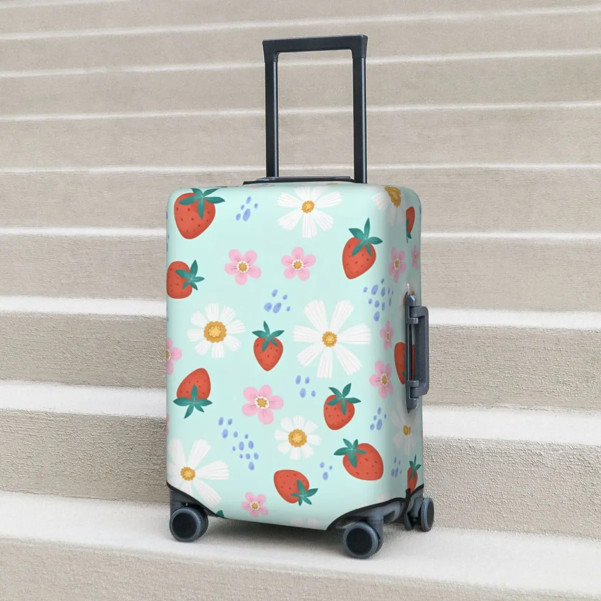 

Чехол для чемодана с цветочным принтом, деловая защита, праздничный эластичный чемодан для багажа