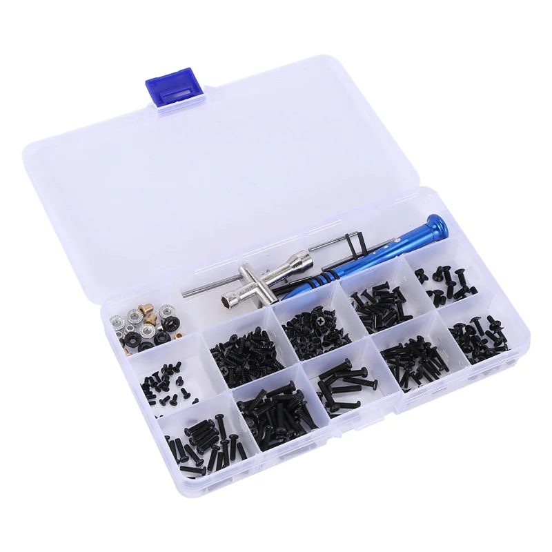 Vis YSUN-10X M2 M2.5 M3 pour Wltoys 144001 1/14 RC, pièces de rechange de voiture, vis à tête cylindrique, vis à tête plate, demi-dent