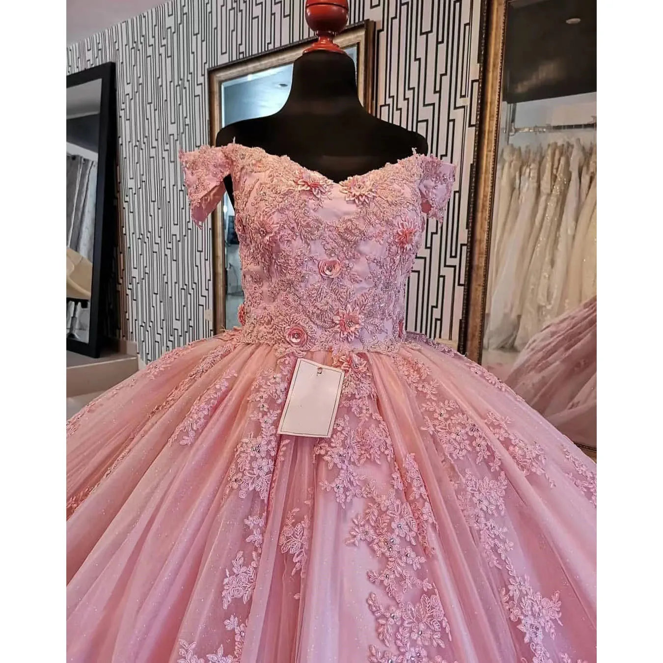 Vestidos de quinceañera dulces, vestido de baile elegante para niña dulce 16, flores con cuentas, vestido de graduación de noche de Gala personalizado