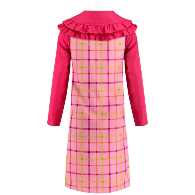 EE01 WedAddams Enid Sinclair تأثيري حلي المرأة منقوشة فستان مجموعة كاملة الفتيات لعب الأدوار أداء ارتداء Helloween PartyIo0!