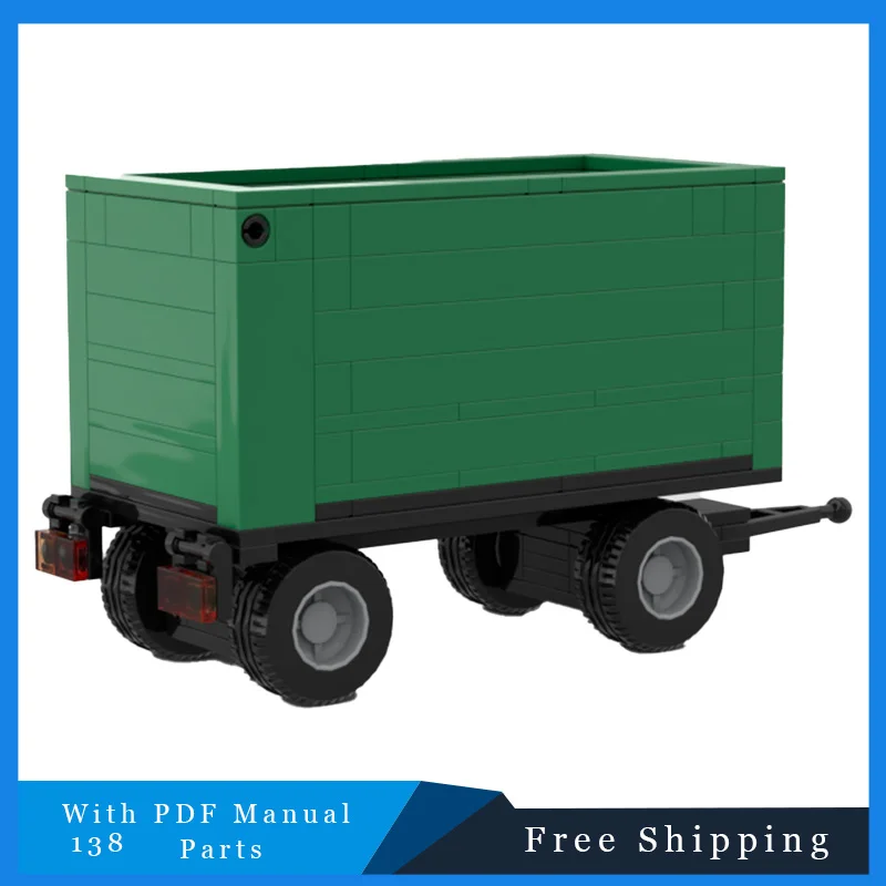 

138 PCS MOC Building Blocks City Green Trailer Model DIY Assemble Bricks Educational Creative Christmas Toy Kid Collection Gift