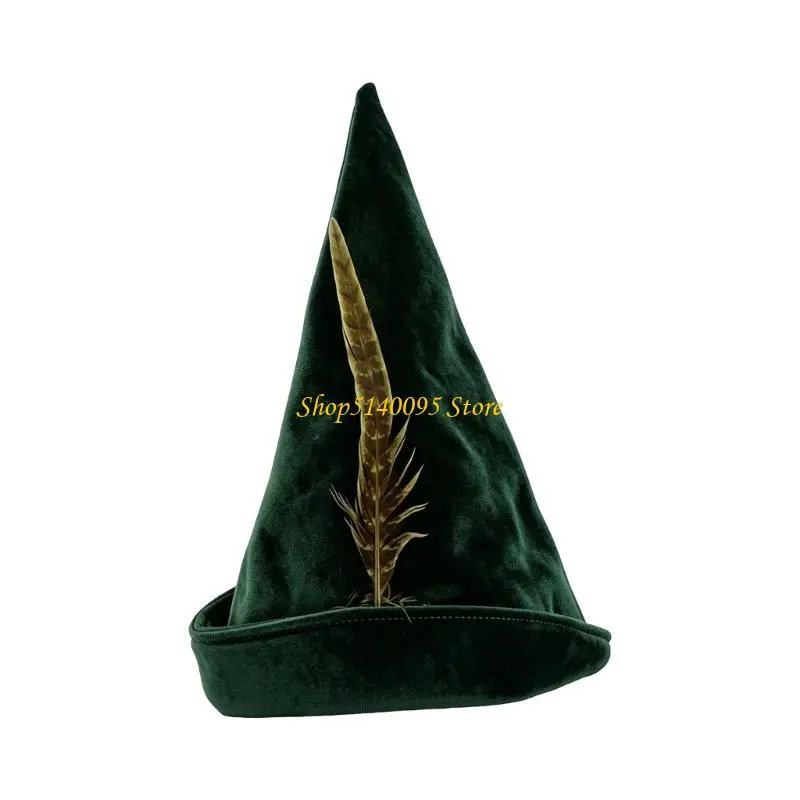 DXAE Pointed Costume Hat with Accent for Halloween Cosplay Looks