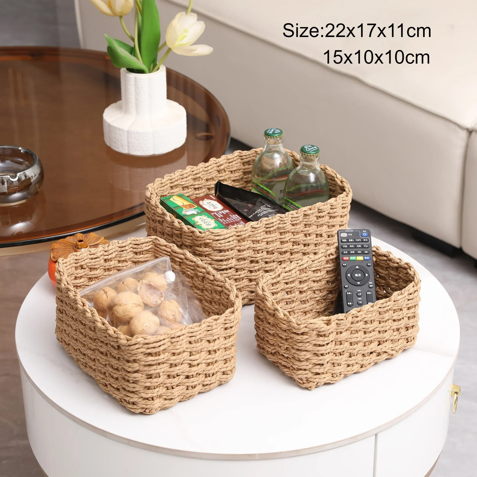 3-Piece Woven Storage Baskets 5
