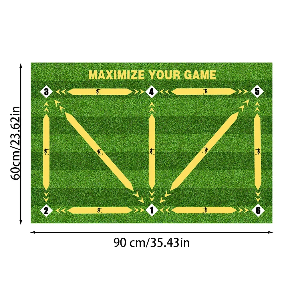 Football Training Mat Foldable Durable Non Slip Mat Wear Resistant Voetbal Auxiliary Props Dribble Control Soccer Equipment