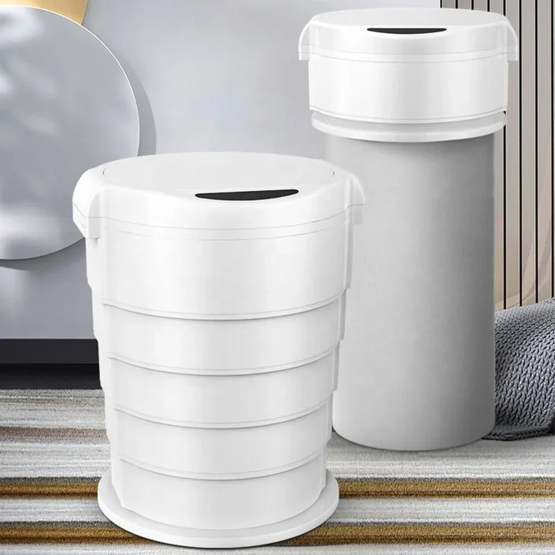 smart foldable kitchen trash can household for bedroom bathroom office custom 12l intelligent sensor trash can