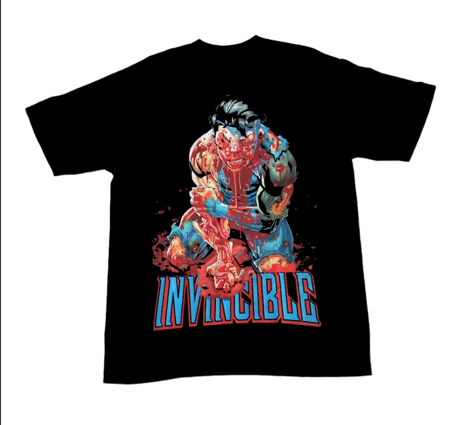 Invincible T shirt personality Clothes Year round clothing Oversized Couples Unisex Y2k Short Sleeves hot product Couples gift