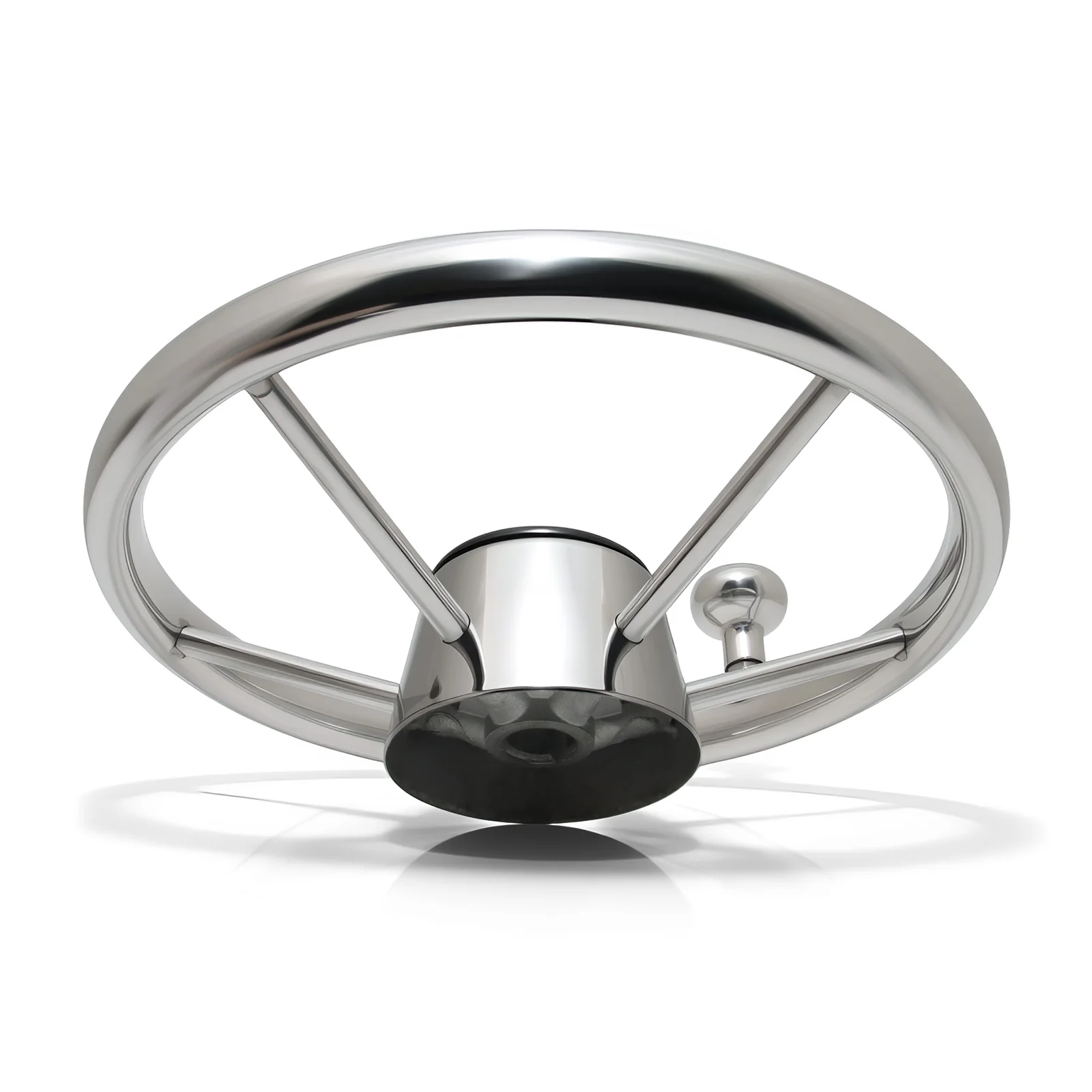 Boat Accessories Steering Wheel With knob Stainless Steel 11inch Steering Wheel 5 Spoke 25 Degree For Marine Yacht Hardware