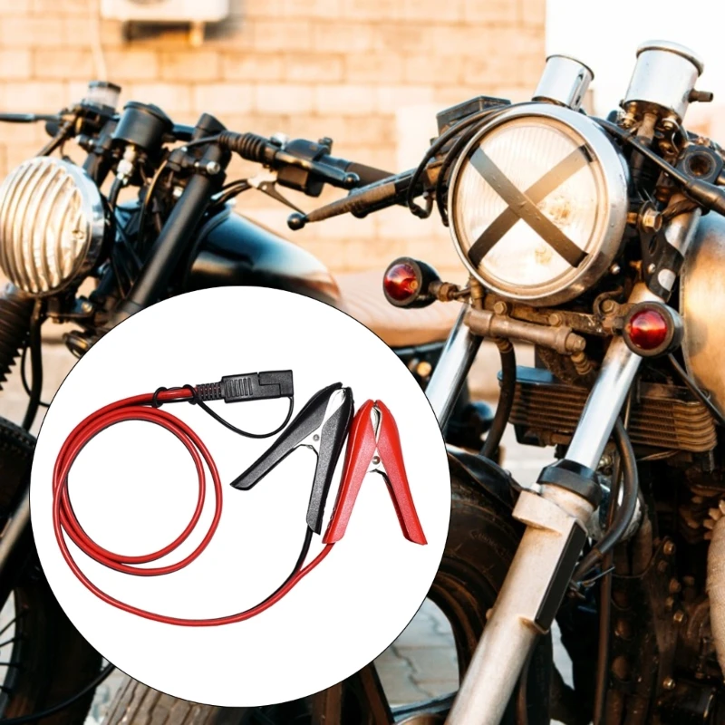 2024 New Motorbike SAE Connector to Alligator Clip Power Cable Battery Charging Cable