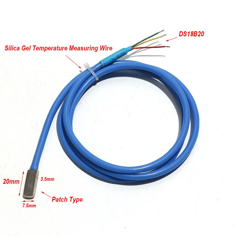 

DS18B20 Patch Type Probe 20x7.5x3.5mm Temperature Sensor Special for Surface Temperature Measurement Easy to Assemble