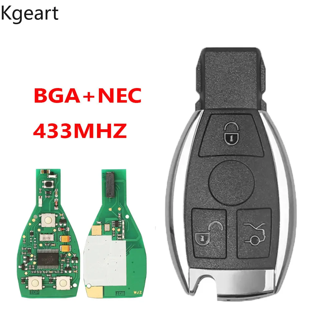 Car Remote Key 3 Buttons BGA NEC 433MHz Replace Card Car Key for Mercedes Benz W203 W204 W205 W210 W211 W212 W221 W222 