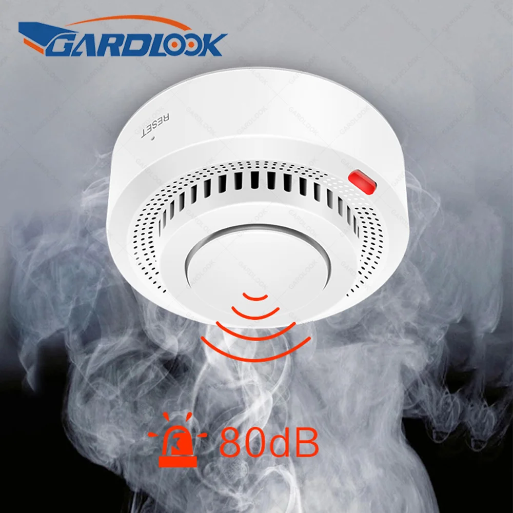 Tuya-Home Smoke Detector, Proteção Contra Incêndios, Segurança, Sensor de Alarme Sonoro, Sem Fio, Bateria, Smart Life App, Push Alert