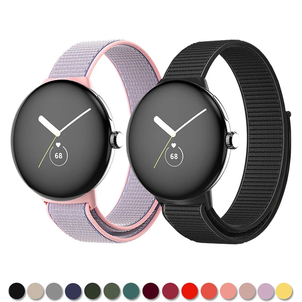 Band für Google Pixel Uhren armband weich verstellbare Nylon Loop Gürtel Armband Zubehör Armband Correa Pixel Uhr 2 Bänder