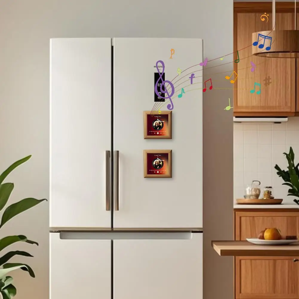 مخصص الموسيقى مغناطيس الثلاجة شخصية سبوتيفي البلاك المغناطيس يمكن أن يلعب الأغاني مخصص ألبوم الصور مغناطيس للثلاجة