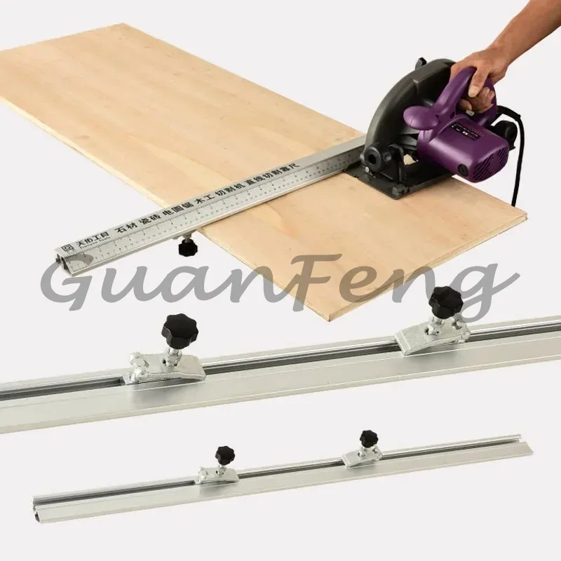 Heavy‑Duty 135cm Three‑in‑One Cutting Guide Ruler, 45‑Degree Chamfer Locator Fixture for Hand‑Held Electric Circular Saw