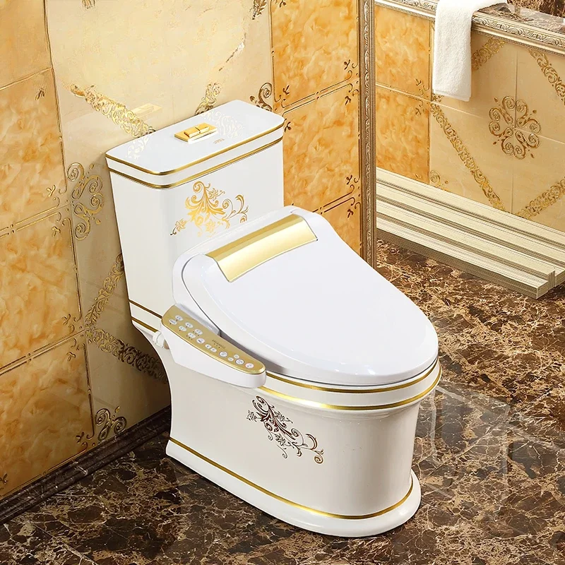 European style toilet gold intelligent water-saving toilet cover instant hot seat cover body cleaner fully automatic cleaning an