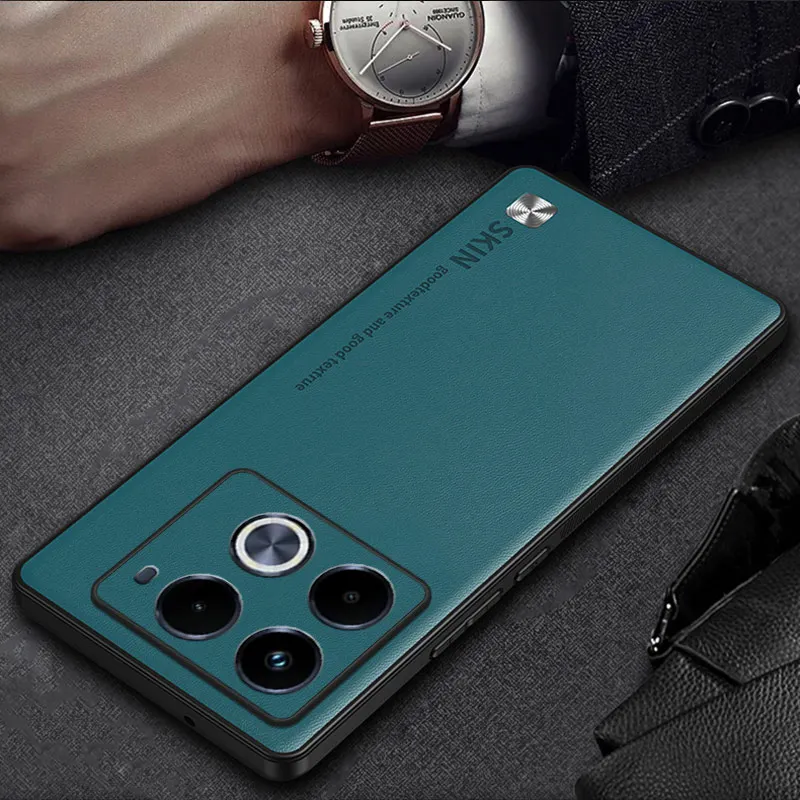 Case For INFINIX Note 40 Pro Luxury Silicone Leather Back Cover For INFINIX Note40 Pro Camera Protection Shell Shockproof Bumper