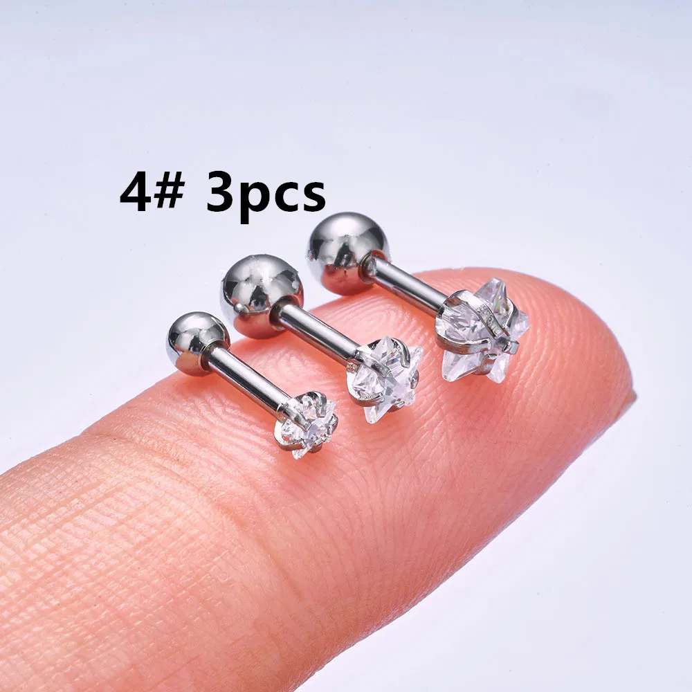 Helix Piercing Star Earrings Women 1pc Trend 2025 Zircon Lobe Rook Piercing Tragus Daith Cartilage Ear Jewelry Body Accessories