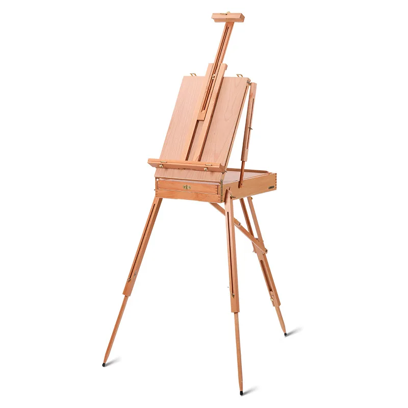 

Sketch oil painting box Portable portable oil painting stand, foldable outdoor sketch wooden display stand