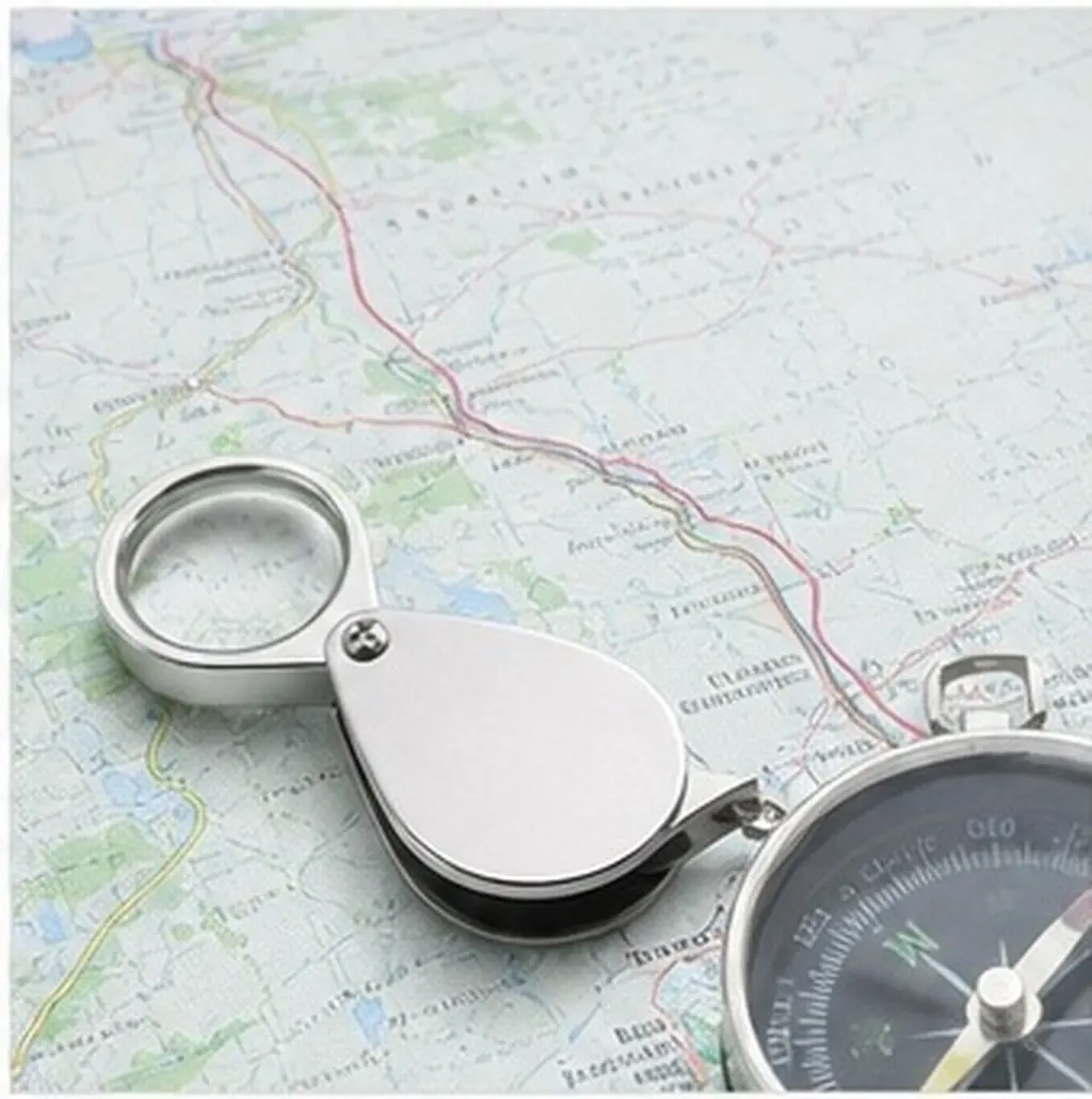 4Pcs Lightweight Compact Folding Magnifier 10X Mini Handheld Pocket Keychain Reading Aid for Books Travel Maps Jewelry Portable