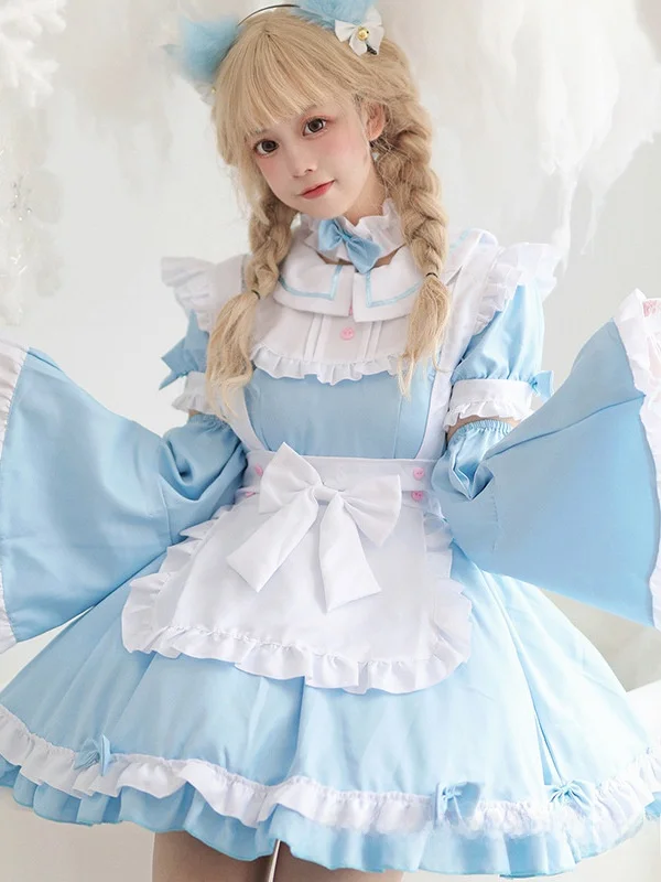 

Large Size Princess Maid Costume Halloween Servant Dress Female Character Outfit Traditional Chinese Ethnic Stage Performance...